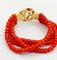 Bracelet Bracelet or jaune, rangs de perles de corail (circa 1880) 58 Facettes A06367