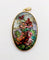 Pendentif Pendentif Art Nouveau or jaune, plaque émaillée fleurs (circa 1910) 58 Facettes A06385