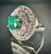 Bague 51 Ancienne bague or blanc, émeraude fin XIXème siècle 58 Facettes