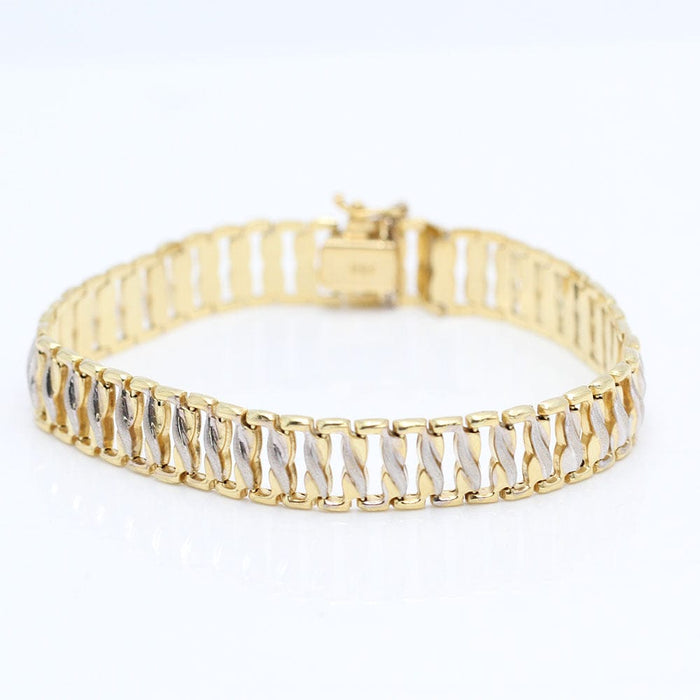 Bracelet Bracelet articulé en or bicolore 58 Facettes E361849
