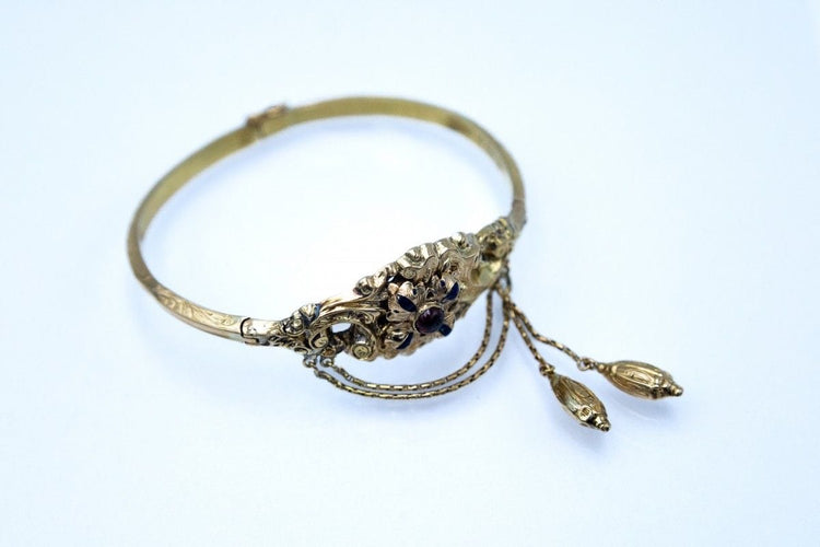 Bracelet Bracelet en or jaune avec une subvention et un e-mail, Suède, 1849 58 Facettes 11027