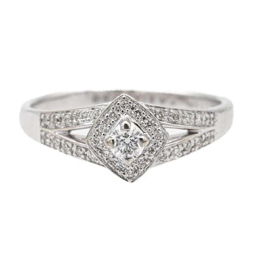 Bague 51 Mauboussin Bague Solitaire Love My love Or blanc Diamant 58 Facettes 2366861CN