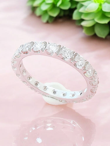 Bague Bague alliance américaine diamants or blanc 58 Facettes AA 1671