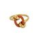 Bague 54 Bague en or jaune et corail 58 Facettes HOU5502