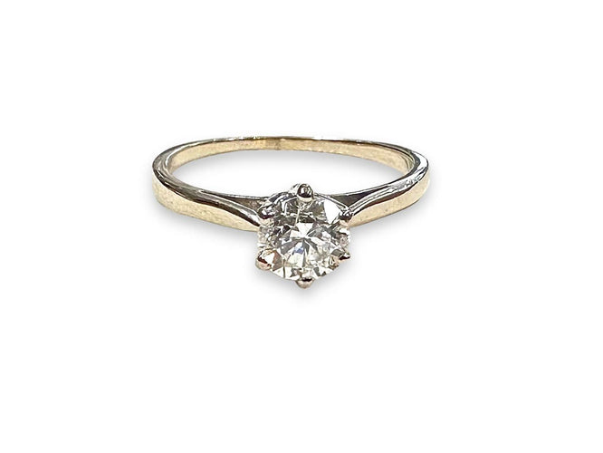 Bague 55 Bague solitaire en or blanc et diamant 58 Facettes 466001