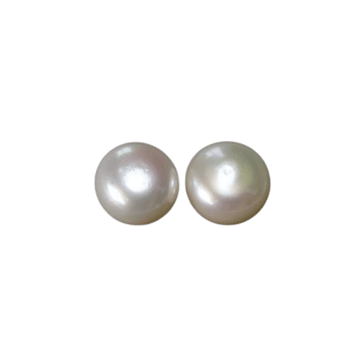 Gemstone Paire de 2 perles d'eau douce 58 Facettes 381