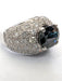 Bague Superbe bague en or blanc avec saphir et diamants 58 Facettes