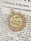 Pendentif Emile MONIER - RARE Médaille ronde or jaune et or rose 58 Facettes