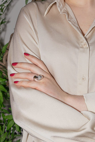 Bague 53 Boucheron Bague Cocktail Trouble Or blanc Diamant, Rubis 58 Facettes 4146849RV