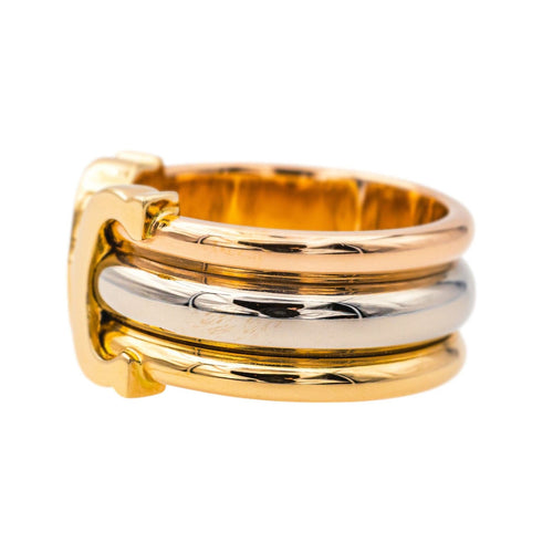 Bague 51 Cartier Bague Double C Or jaune, Or rose, Or blanc 58 Facettes 4379215RV
