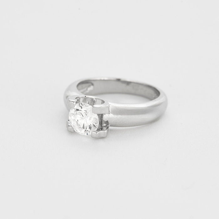 bague 44 Solitaire or blanc et diamant 58 Facettes 240425