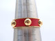 Bracelet bracelet HERMES jonc en cuir rouge et metal dore red  en 58 Facettes 272251