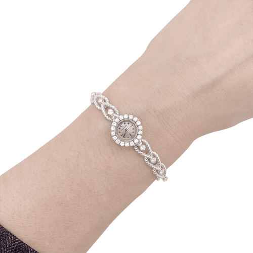 Montre Montre Femme Jaeger-Lecoultre, or blanc, diamants. 58 Facettes 34468