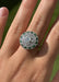 Bague 54 Bague style Art Déco platine diamants émeraudes. 58 Facettes