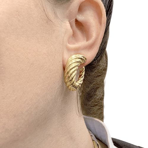 Boucles d'oreilles Boucles d'oreilles vintage, or jaune. 58 Facettes 34424