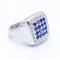 Bague 53 Bague en or blanc avec diamants et saphirs 58 Facettes N102921EJ