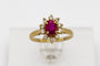 Bague 51 Bague ancienne en or jaune avec rubis et diamants, France 58 Facettes 9990