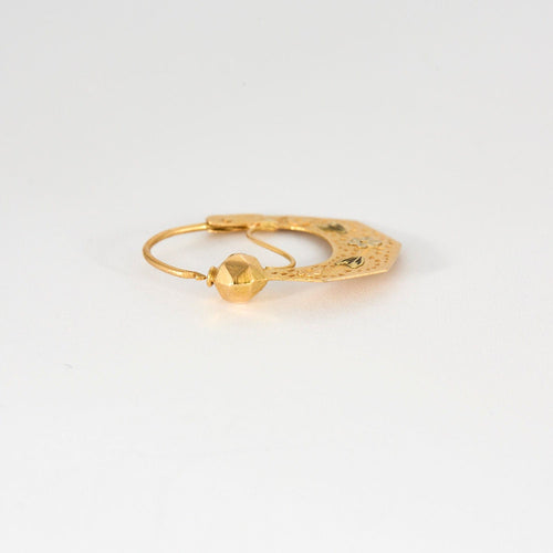 Boucles d'oreilles Paire de créole savoyarde, fin XIXéme, or jaune 58 Facettes