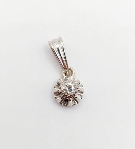Pendentif Pendentif art déco or blanc et diamant 58 Facettes A05180