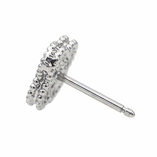 Boucles d'oreilles Van Cleef & Arpels Boucles d'oreilles Puces Sweet Alhambra Or blanc Diamant 58 Facettes 4160007RV