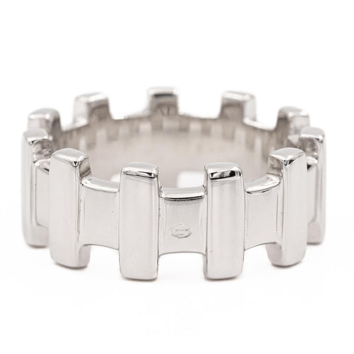 Bague 51 Zolotas Bague Alliance  Or blanc 58 Facettes 2057824CN