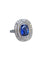 Bague 53 Bague en or blanc saphir et diamants 58 Facettes