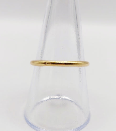 Bague 56 Bague jonc Alliance antique or jaune 18k stacker (circa 1929) 58 Facettes A06009