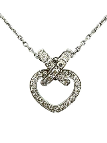 Collier CHAUMET - Collection Liens, collier or blanc, diamants (full set) 58 Facettes