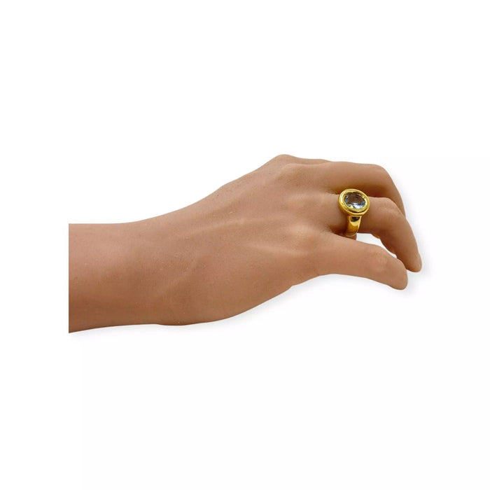 Bague 52 Bague or jaune aigue marine 58 Facettes 330069051