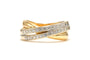 Bague 63 Bague contemporaine or jaune, diamants (+-0.26ct) 58 Facettes 22749