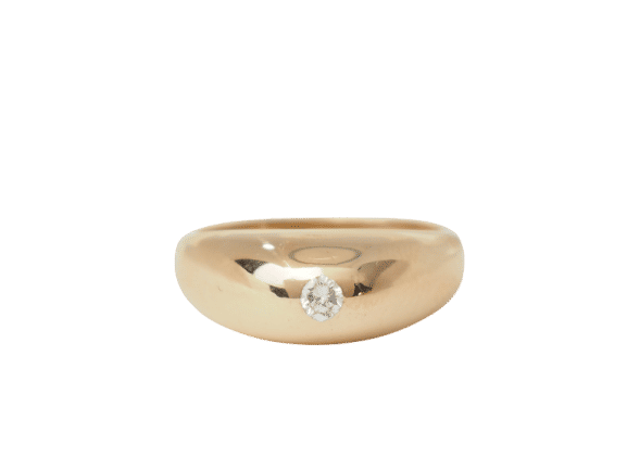 Bague 47 Bague jonc en or jaune et diamant 58 Facettes 33472