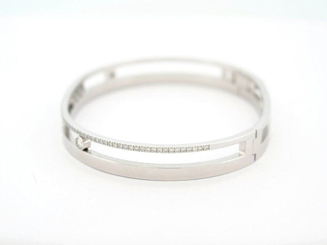 Bracelet bracelet MESSIKA  move romane 6514 or blanc diamant jonc 15 cm 58 Facettes 268783