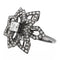 Bague 55 Bague Fleur Or noir Diamant 58 Facettes 578700RV