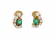 Boucles d'oreilles boucles d'oreilles en or jaune 18k serties emeraudes & 12 diamants 1ct s 58 Facettes 271351