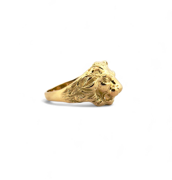 Bague 68 Bague lion en or jaune massif 58 Facettes