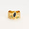 Bague 55 Bague saphir émeraudes diamants 58 Facettes LP472