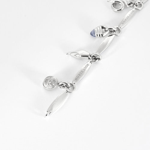 Bracelet BOUCHERON - Bracelet en or blanc, calcédoine et cristal de roche 58 Facettes