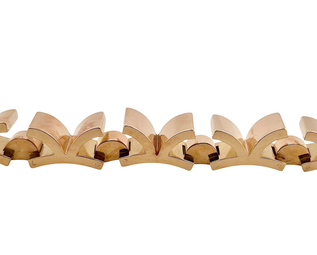 Armband Armband Tank Retro aus 18 Karat Gelbgold 58 Facettes