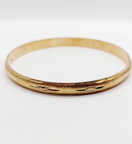 Bracelet Bracelet jonc vintage or jaune finement ciselé 58 Facettes A06349