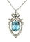 Collier Collier "Belle Epoque" en or, platine, aigue-marine et diamants 58 Facettes