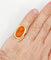 Bague 52 Bague cocktail style antique or jaune, camée sur corail jeune fille (circa 1960) 58 Facettes A06378