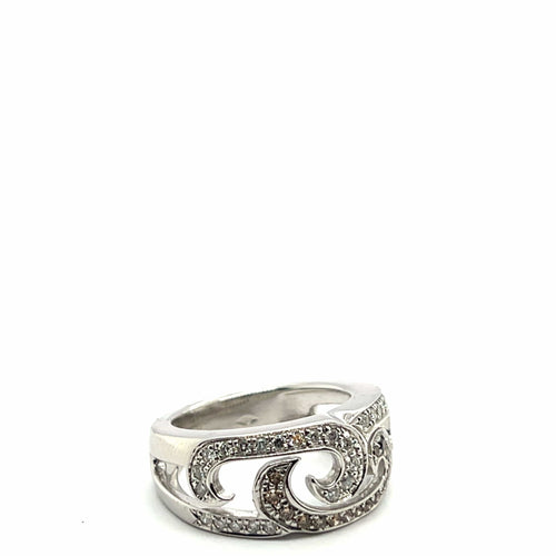 Bague 54 Bague Diamants Or Blanc 58 Facettes