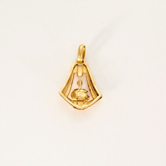 Pendentif Pendentif or jaune La Cloche Fleurie 58 Facettes LP922