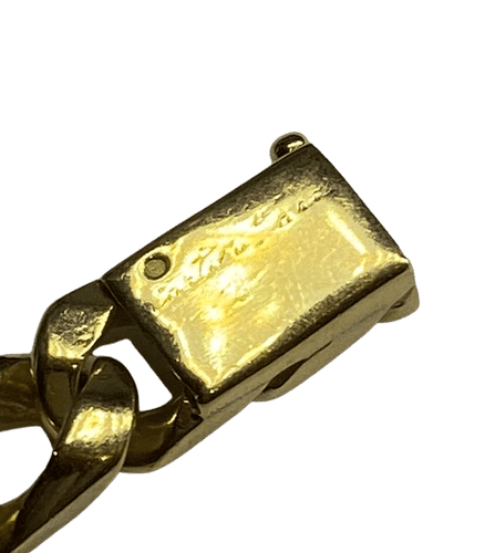 Bracelet CARTIER PARIS VINTAGE - BRACELET GOURMETTE OR JAUNE MEDAILLON CROIX 58 Facettes