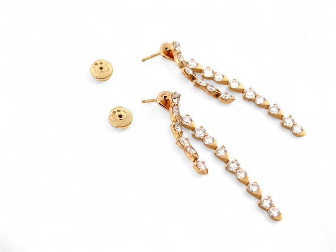 Boucles d'oreilles boucles d'oreilles PIAGET g38r3100 2.78cts or & 30 diamants s 58 Facettes 271083