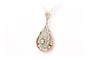 Pendentif Pendentif Art Déco en or rose et blanc serti de perles et d'un diamant 58 Facettes B644