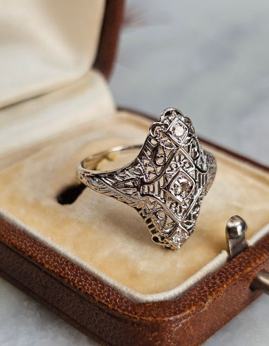 Bague 55.5 Bague or blanc diamants 58 Facettes 573