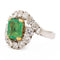 Bague 53 Bague Pompadour Or blanc, Platine Emeraude, Diamant 58 Facettes 2308981CN