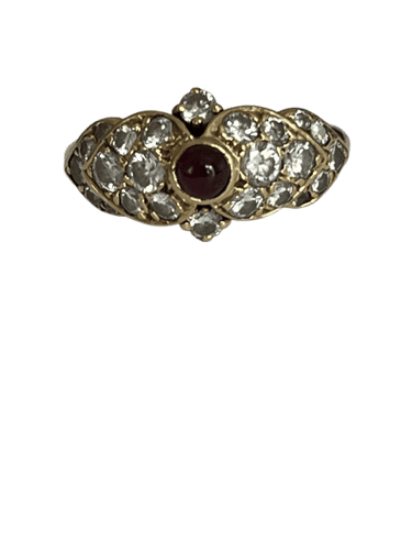 Bague 51.5 FRED - Bague or jaune rubis diamants 58 Facettes LOT 4540