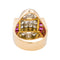Bague 52 Bague Tank Or jaune, Platine Diamant, Rubis synthétique 58 Facettes 3675695CN